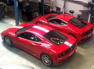 Deux belles Ferrari dans notre atelier